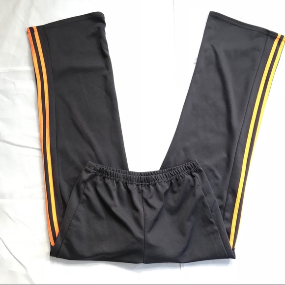 Gray and orange neon track pants medium - Picture 2 of 3